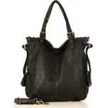 MARCO MAZZINI Černá kožená shopper kabelka v145a Velikost: ONE SIZE