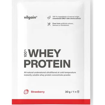 Sportovní výživa Vilgain Whey Protein – jahoda 30 g
