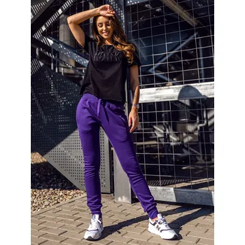 Dámské kalhoty Fialové dámské tepláky Bolf CK-01B - L