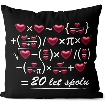 Dekorativní polštářek Polštář 40 x 40 cm - Výpočet vztahu - 20 let