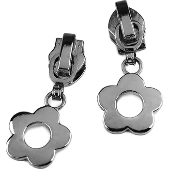 Jezdec ke spirálovým zipům No 5 srdce, hvězda, květ