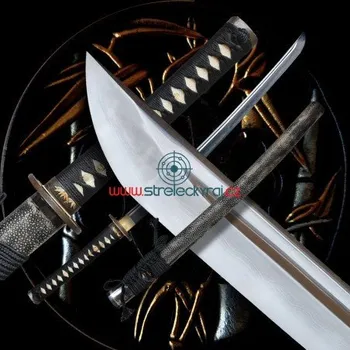Replika zbraně Shikai Japanese Wakizashi z překládané oceli AISI 1075 s reálným hamonem