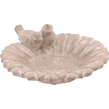Krmítko pro ptáka Cementové krmítko pro ptáčky ve tvaru slunečnice s ptáčky - 24* Ø 22*8 cm