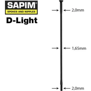 SAPIM D-light Černá barva, průměr 2,0 mm, délka 290 mm