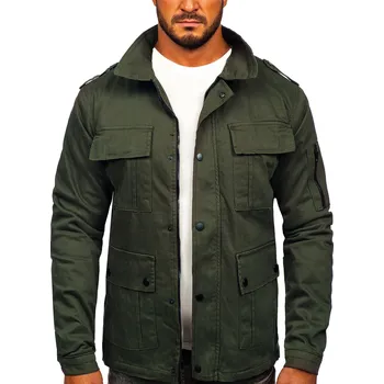 Khaki pánská bavlněná přechodová bunda Bolf 10290 - M