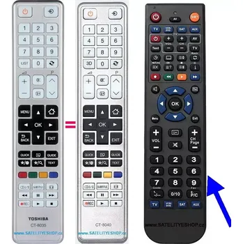 Toshiba CT-8035, CT-8040 dálkový ovladač náhradní