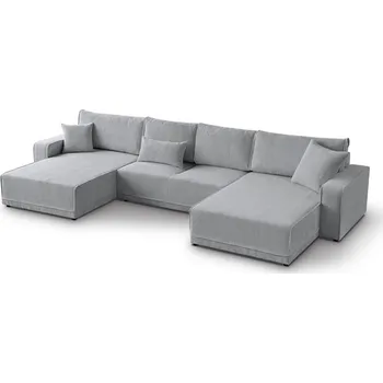 Sedací souprava PIREUS U -sedací souprava - látka SVĚTLE ŠEDÁ -POSO 55 - kolekce "MRS"(PRIMO U= 3 BALÍKY)(K250)NOVINKA