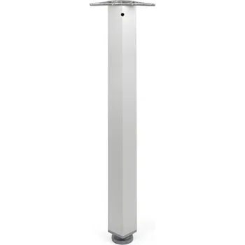 Stolová podnož Sada 4x Noha ke stolu 60x60 V-1100 čtverec hliníková s regulací šedá