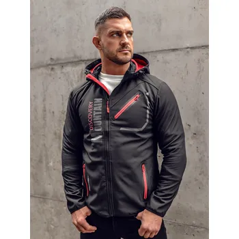 Černo-červená pánská softshellová bunda Bolf HH023A - L