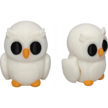 Figurka sovy sovičky bílá mini pohyblivá zoo farma zvířátko