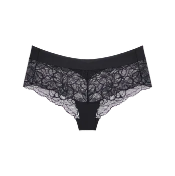 Dámské oblečení Dámské kalhotky Body Make-Up Illusion Lace Shorty - BLACK - černé 0004 - TRIUMPH BLACK 40