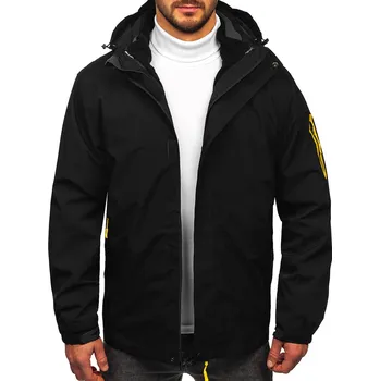 Pánská parka Černá sportovní pánská jarně-zimní bunda 2v1 Denley 5M3263 - L