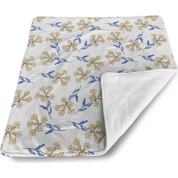 deka Sablio Dětská deka pro miminko Žluté kvítí - 80x100 cm
