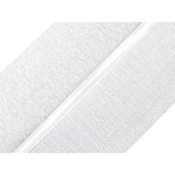 Suchý zip háček + plyš samolepicí šíře 75 mm, barva Bílá