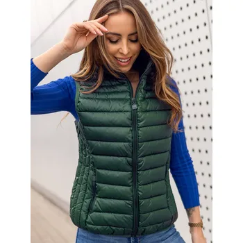 Dámské oblečení Zelená dámská prošívaná vesta Bolf B2705 - 2XL