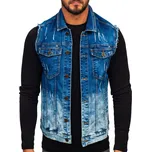 Tmavě modrá pánská dzínová vesta Bolf G112 - L