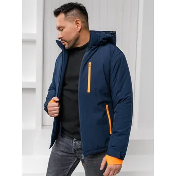 Pánský kabát Tmavě modrá pánská zimní sportovní bunda Bolf HH011A1 - XL