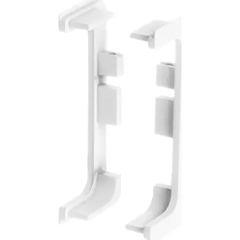 Nábytkové kování Interex design Sada hliníkových koncovek pro profily GOLIAN - C / Bílá matná