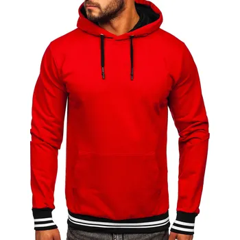 Pánská mikina Červená pánská mikina s kapucí Bolf 145369 - 2XL