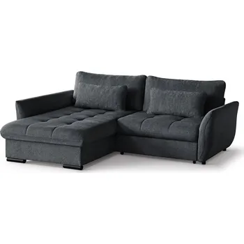 Sedací souprava CANDY NEW - Levá rohová sedací souprava - látka Černá -BUBBLE 17 - kolekce "MRS"(CAFU L=3 BALÍKY)(K250)NOVINKA