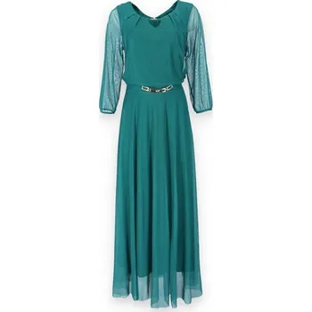 Dámské šaty Šaty elegantní 3/4 ruk. Trynite K-1551dlouhé barva: zelená, velikost: 50