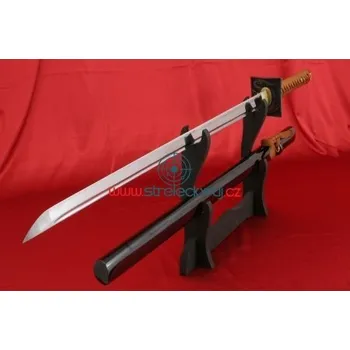 Replika zbraně ninja meč YASUNORI z uhlíkové oceli AISI 1045 s leštěnou imitací hamonu