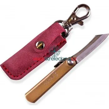 Kuchyňský nůž japonský nůž HIGONOKAMI mini s červeným pouzdrem