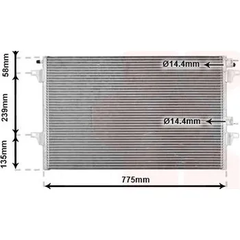 Výparník klimatizace Kondenzátor, klimatizace VAN WEZEL 43005297