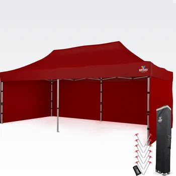 Zahradní stan Svatební stan 4x8m V ceně: 3 plné stěny, 12 kolíků a ochranný návlek + 5 letá záruka!