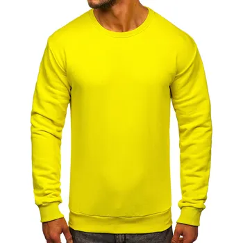 Pánská mikina Světle žlutá pánská mikina bez kapuce Bolf 171715 - XL