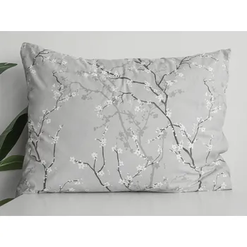 Bytový textil XPOSE® Bavlněný povlak na polštář ALMIRA - šedý 70x90 cm, Bavlna + Prodloužená možnost vrácení zboží do 50 dnů