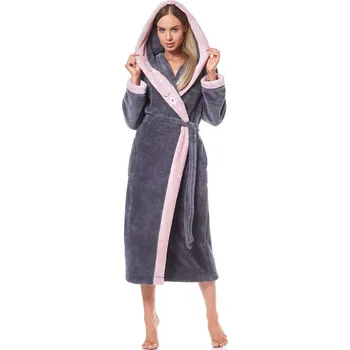 Dámské noční prádlo Dlouhý dámský župan LL.1084 ONYX XL 0