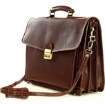 Pánská hnědá kožená aktovka LORIS 33b Velikost: ONE SIZE