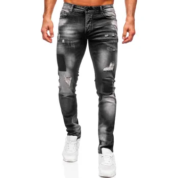 Pánská móda Černé pánské džíny slim fit Bolf MP0113N - 34/L