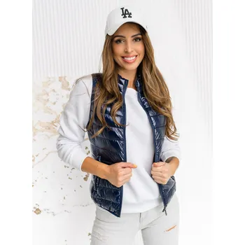 Dámská vesta Tmavě modrá dámská prošívaná vesta Bolf R0107AA1 - XL