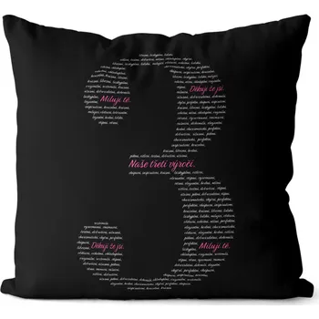 Dekorativní polštářek Polštář 40 x 40 cm - Naše výročí - číslo 3