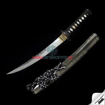 Replika zbraně tanto Juken & Japanese Tanto & T-10 Steel & Real Hitatsura Hamon