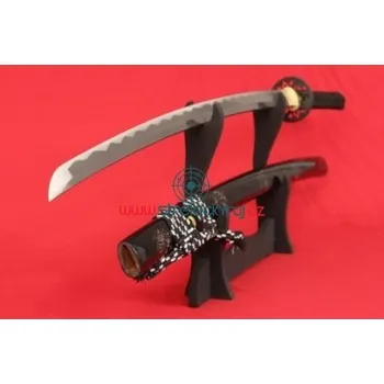 Replika zbraně katana TOMOMI z překládané oceli AISI 1045 s leštěnou imitací hamonu