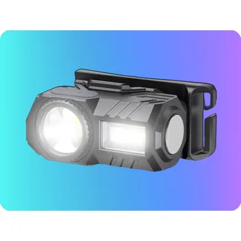 Čelovka LED NABÍJECÍ ČELOVKA 3W, 100LM, RGB, USB-C NABÍJENÍ, IP43, 750MAH