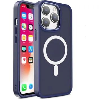 Magnetyczne etui z MagSafe Color Matte Case do iPhone 15 Plus - granatowe