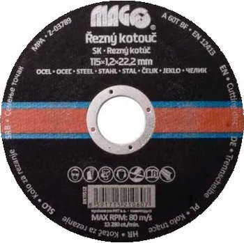 Řezný kotouč Magg Řezný kotouč na kov 115x1,2x22,2mm