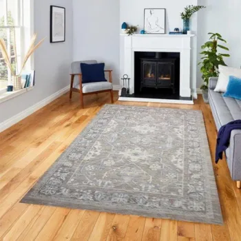 Koberec Pokojový koberec Domoletti FR-22-11822, šedý, 150 cm x 90 cm