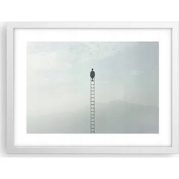 Obraz Obraz plakát v bílém rámu do obýváku 40x30 abstrakce foto na zeď