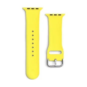 Silicone Strap APS silikonowa opaska do Watch 9 / 8 / 7 / 6 / 5 / 4 / 3 / 2 / SE (41 / 40 / 38mm) pasek bransoleta do zegarka żółty