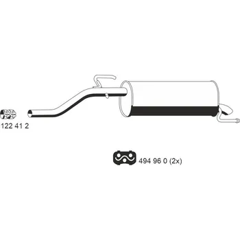 Tlumič výfuku Zadní tlumič výfuku ERNST 012164