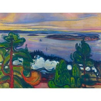 Plakát Plakát, Obraz - Train Smoke, Edvard Munch