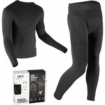 Pánské termoprádlo Pánské bezešvé termoprádlo NILS BTZ0060 Ragnar černé 2XL/3XL