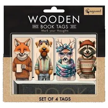 Set školních potřeb Zakładki drewniane do książki Przyjaciele