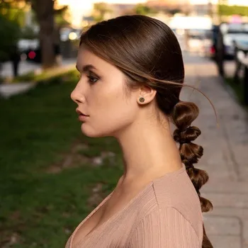 Náušnice art-wood.cz Náušnice pecky - americký ořech Velikost: 8 mm