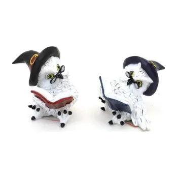 Soška - Moudrá sova čtenář - Kniha kouzel